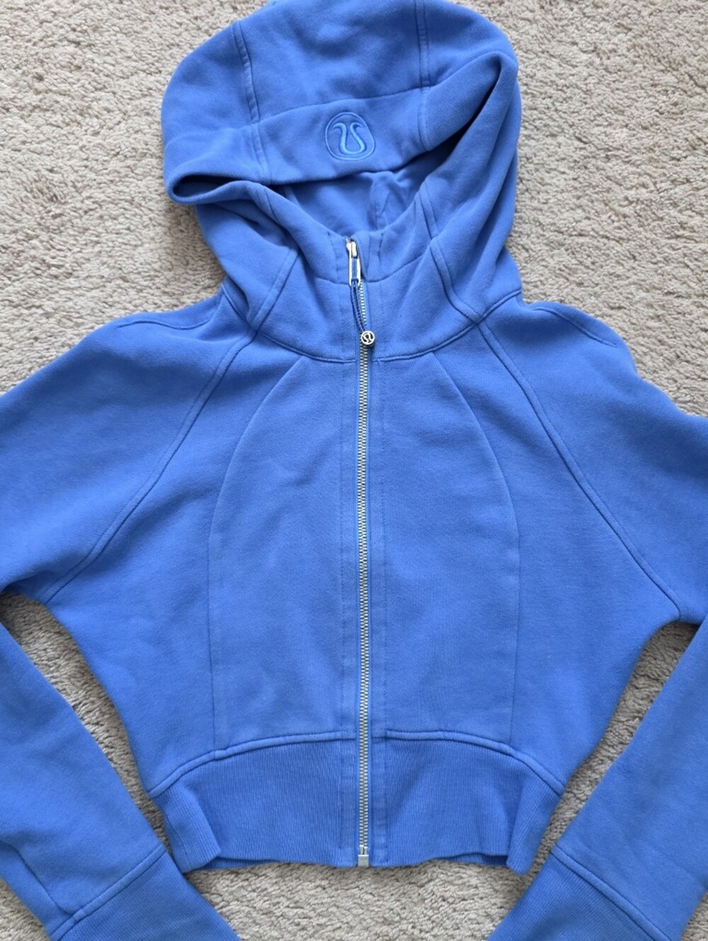 Lululemon Scuba Full-Zip Cropped Hoodie Blazer Blue 4